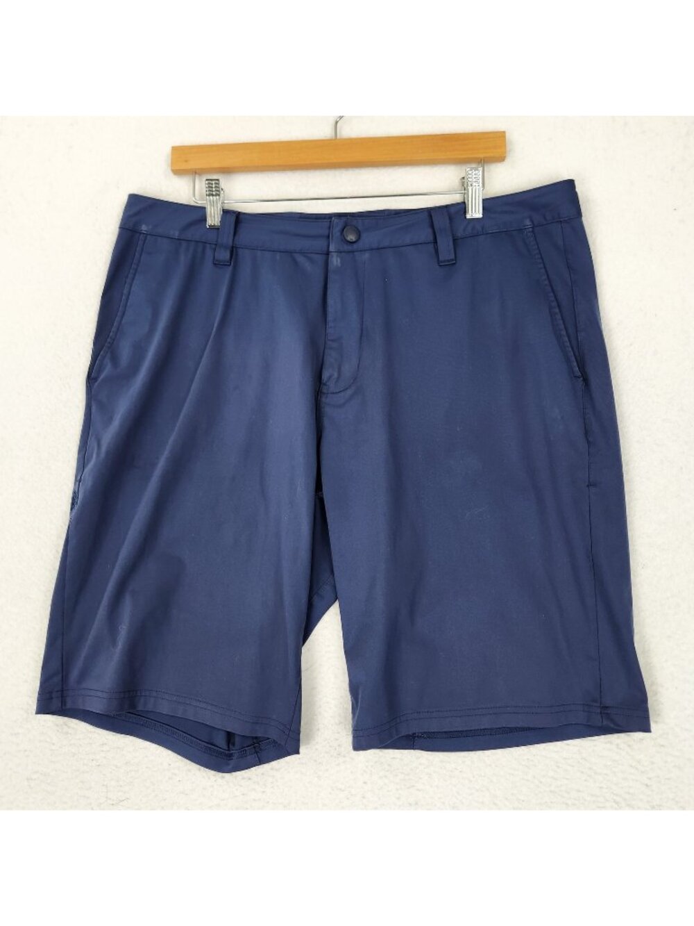 Rhone Shorts Mens 36 Blue Commuter Flat Front Chino Performance Golf Stretch